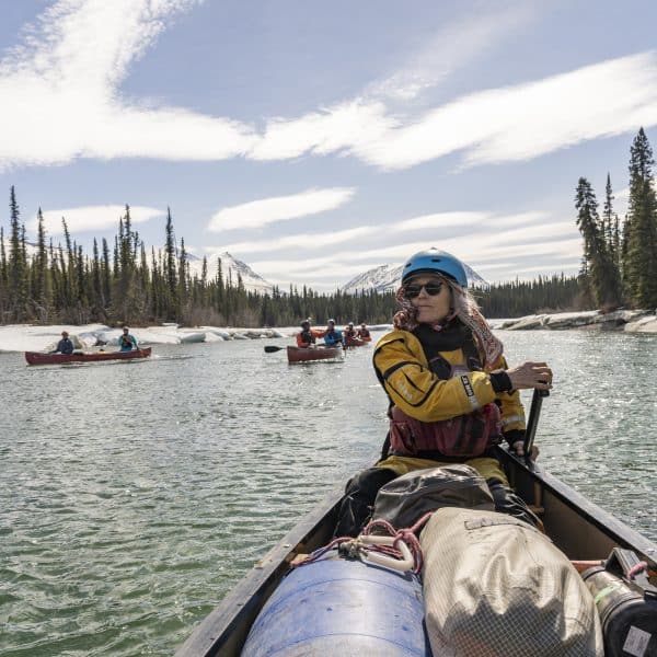 Canadian Outdoor Academy canoe instructor and students